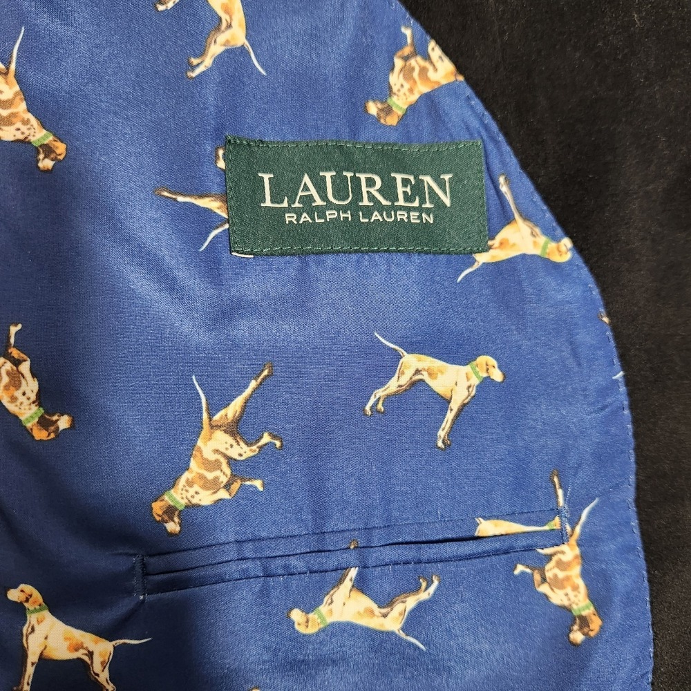 Lauren Ralph Lauren Black Velvet Sport Coat Blazer Size 48R Dog Lining Soft Luxe - Picture 3 of 12